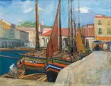 Hans Ruzicka-Lautenschläger, Desenzano am Gardasee, Öl auf Leinwand