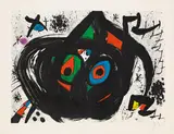 Sheet No. 9 from: "Hommage à Joan Prats by Joan Miró, 1971, Colour lithograph on paper, sold Mar 2017