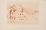 Schlafender Akt nach links by Pierre-Auguste Renoir, 1906, Radierung auf Japanpapier, sold Mar 2017