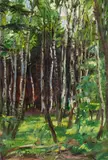 Eduard Bäumer, Waldlandschaft, Öl auf Leinwand