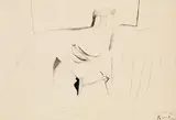 Kurt Absolon, Stillleben mit Sessel, 1955, Tusche auf Papier