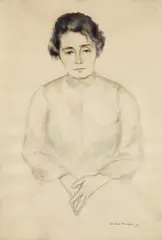 Leo Sebastian Humer, Damenporträt, 1921, Mischtechnik auf Papier