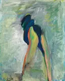 Alfred Kornberger, Lange Beine, 1988, Öl auf Leinwand; ungerahmt