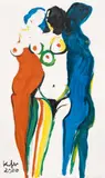 Alfred Kornberger, Zwei Akte mit blauem Mann
