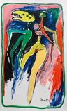 Alfred Kornberger, Akt mit Zeus, 1998, Öl auf Leinwand; ungerahmt