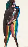 Alfred Kornberger, Stehender färbiger Akt