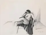 Alfred Kornberger, Sitzender Akt in der Ecke