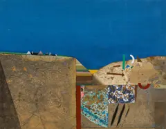 Karl Korab, o.T., 1987, Mischtechik, collagiert; gerahmt