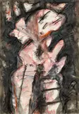 o.T. by Adolf Frohner, Mischtechnik auf Papier; gerahmt, sold Mar 2017
