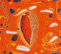 Gunter Damisch, Der Flämmler der Mitte, 2000, Öl auf Leinwand; ungerahmt