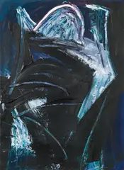 Ernst Len, o.T., 1986, Mischtechnik auf Papier; gerahmt