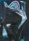 Ernst Len, o.T., 1986, Mischtechnik auf Papier; gerahmt