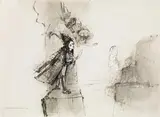 Markus Vallazza, Die Zauberflöte, 1974, Tusche auf Papier, laviert; ungerahmt