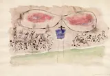 Untitled by Oswald Oberhuber, 1949, mixed media on paper; framed, sold Mar 2017