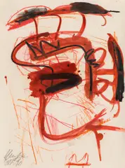 o.T. by Jürgen Messensee, 1990, Mischtechnik auf Papier; gerahmt, sold Mar 2017