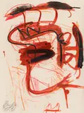 Jürgen Messensee, o.T., 1990, Mischtechnik auf Papier; gerahmt