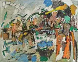 Hans Detlev Dupal, Bridge, 1979-1988, oil on canvas