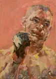Adrian Moldovan, Boxer, 2016, oil on canvas; unframed