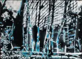 Wolfgang Uranitsch, Treibhaus (Nr. 1 aus einer Serie von 3 Stk.), 1997, Acryllackspray auf Eisen; ungerahmt