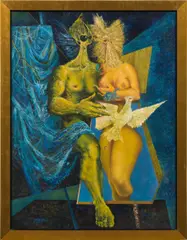 Leherb, Ma vie phantastique (Das Manifest der inneren Unruhe), 1963, oil on canvas; framed
