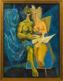 Leherb, Ma vie phantastique (Das Manifest der inneren Unruhe), 1963, oil on canvas; framed