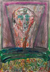 Untitled by Franz Ringel, 1986, mixed media on paper; framed, sold Mar 2017