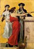 Ernst Klimt, Three muses, draft for the poster of the "Internationalen Ausstellung für Musik und Theaterwesen" (exhibition for music and theater), 1892, oil on canvas