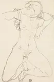 Egon Schiele, Female nude, 1914, pencil on paper