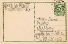 Postcard to Anton Peschka by Egon Schiele, 1915, pencil on cardboard, unframed, sold Nov 2016