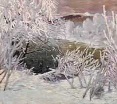Sebastian Isepp, 'Flussufer im Rauhfrost', 1909/10, oil on canvas