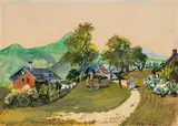 Oskar Laske, Hinterstoder, 1948, gouache on paper