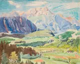 Erich Heckel, Mountain landscape in Carinthia