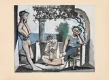 Pablo Picasso, Bacchanale, 1955, color aquatint etching on paper