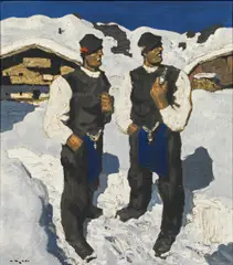 Alfons Walde, 'Bauernsonntag', ca. 1930, oil on canvas