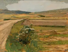 Carl Moll, Landscape in Plankenberg, ca. 1890, oil on panel