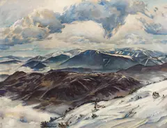 Arthur Brusenbauch, View on the Rax, oil on canvas