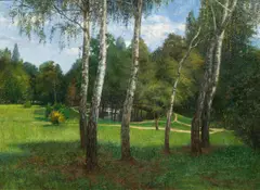 Hans Pühringer, Park landscape, 1903, oil on canvas