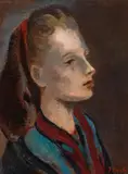 Joseph Floch, Young woman with red ribbon