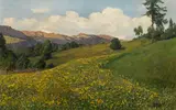 Josef Stoitzner, Landscape in the Pinzgau, 1910, oil on canvas