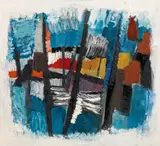Carl Unger, Hafen von Sanary IV, 1957, oil on canvas