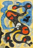 Untitled by Oswald Oberhuber, 1952, mixed media on paper; framed, sold Nov 2016