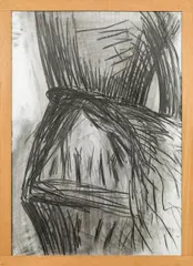 Kurt "kappa" Kocherscheidt, Untitled, 1984, pastel on paper; framed