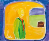 Johannes Deutsch, TV- Scharfrichter, 1990, oil on canvas; framed