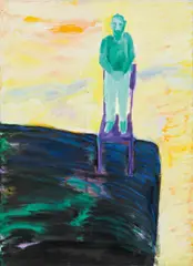 Reservemann by Johannes Deutsch, 1990, oil on canvas; unframed, sold Nov 2016