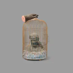 Ben Jakober, Skulptur Käfig, diverse materials