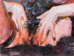 Cornelius Kolig, Untitled, 1982, mixed media on drawing film; framed