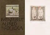 Alfred Hrdlicka, Viennese Blood" (portfolio), 1973, 16 coloured etchings with original portfolio, edition 35/250; unframed