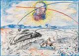 Ordnungshüter/Behaustes Fragen by C.l.attersee & günter Brus, 1977, mixed media on paper; unframed, sold Nov 2016