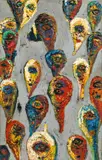 Graues Köpflerfeld by Gunter Damisch, 1995, oil on canvas; unframed, sold Nov 2016