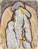 Mario Decleva, Die Lange Nase" (The long nose), 1970, mixed media on paper; unframed